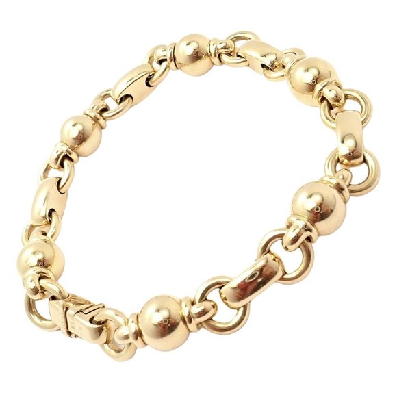 Authentic! Vintage Chanel 18k Yellow Gold Classic Link Bracelet - Picture 10 of 10